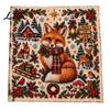 Holiday Animal Needlepoint Patterns Christmas Cross Stitch Kit, Embroidery Starter Seasonal Handmade Present for Friends Pattern, Festive Craft