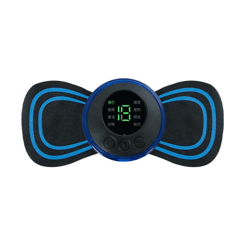 Intelligenter EMS Mini Massageaufkleber, Bequemes Schulter- und Nackenmassagegerät, Elektrisches Meridian-Impuls-Halswirbelsäulen-Massagegerät für den Haushalt