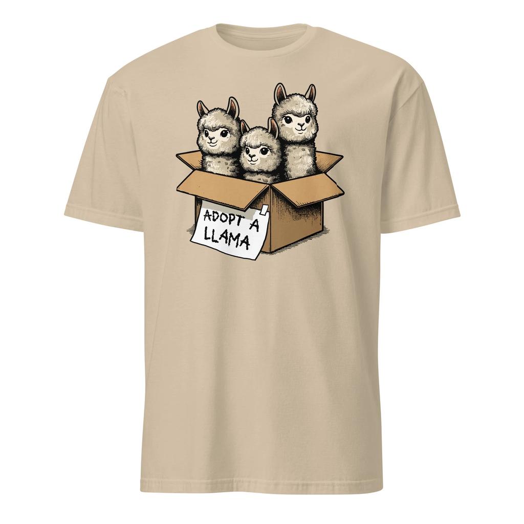 Llama Shirt Adopt a Llama Funny Farm Animal T-Shirt Size S-3XL Gift Tee