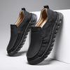 Fashion Stylish Men's Business Casual Shoes Comfy Leather Loafers Comfortable Casual Shoes Rubber Bottom Hiking Shoes Male Slip on Flats