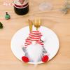 Gnome Doll 2025 Christmas Cutlery Holder Knife Fork Pocket Bag Knife and Fork Bag Rudolph Tableware Set New Year Dinner Decor