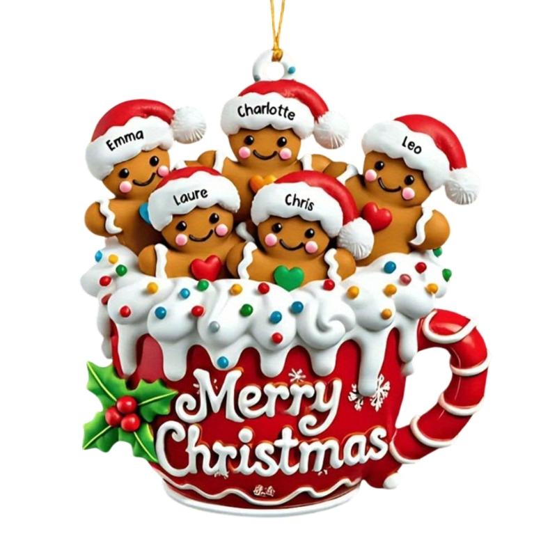 Shatterproof Christmas Cookie Decorations Decorative Acrylic Hanging Pendant For Indoor Outdoor Christmas Tree