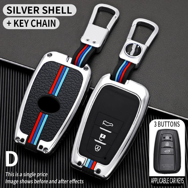 Car Key Case for Toyota Prius Camry Corolla C-HR CHR RAV4 Prado Izoa Levin Avalon 20 18 2019 2020 Zinc Shell Cover