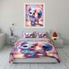 Dreamy Floral Adorned Pet Duvet Cover Set With 3D Printing Design Soft Polyester Bedding Set All-Season Comfort Luxury Gifts