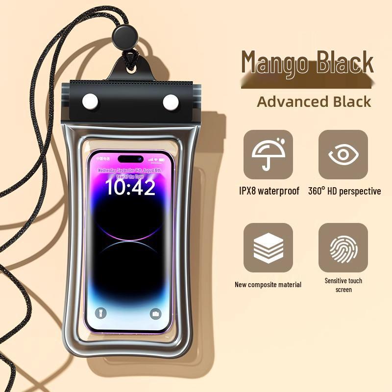 Waterproof Touchscreen Phone Pouch with Lanyard for Swimming, Diving, and Cycling