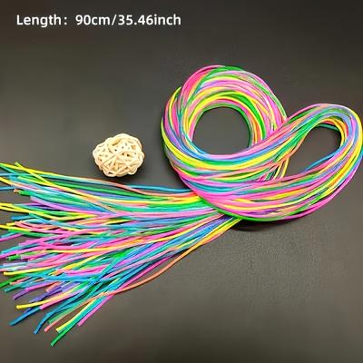 60 Pièces Cordes à Cheveux Tressées Couleurs Mélangées pour Cheveux Colorés DIY Cordes à Cheveux Douces Accessoires pour Cheveux