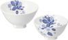 Wedgwood Official Gift Wrapping: Strawberry Bloom Indigo Couple's Rice Bowls (Rice Bowls) Tableware, Christmas Gift, Wedding Gift, Housewarming Gift,