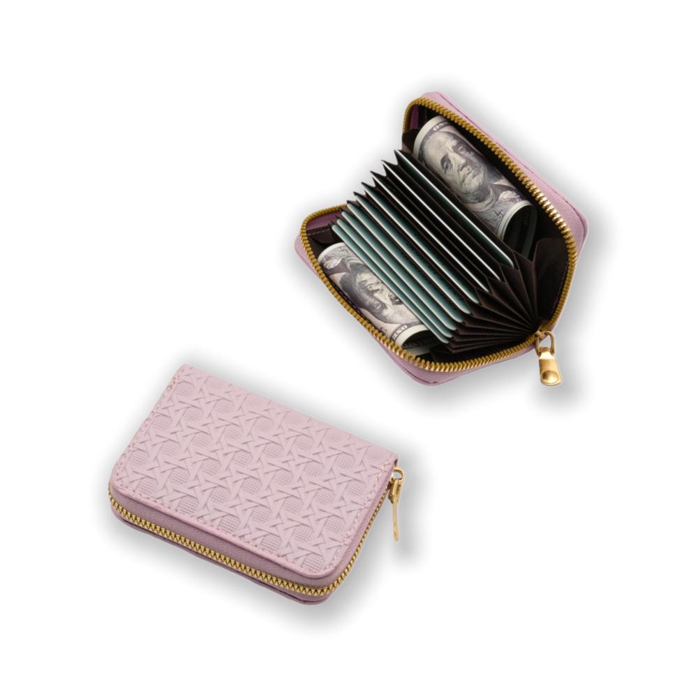 Women's & Men's Large Capacity Customizable Card Holder with Multiple Slots, Driver's License Slot, and Small Card Design.