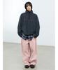 Saendeusaundeu (Unisex) Wide Balloon Fit Work Denim Pink