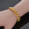 5/12MM New Trendy Thick Cuban Chain Men Bracelet Classic Silver Gold Plated Chunky Chain Bracelet For Men Women Jewelry Gift