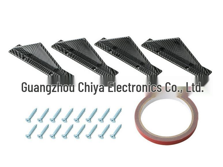 Universal Carbon Fiber-Pattern Rear Spoiler Kit for Cars