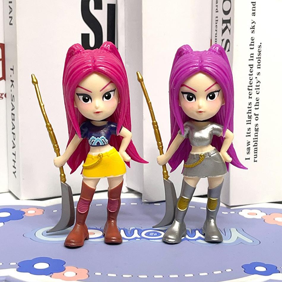 6pcs/Set Kpop Demon Hunters Action Figure Toy Derpys Tiger Rumi Mira Zoey Sussy Figurine Doll For Fans Gift Birthday Gifts
