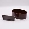 Mitani Yamanaka Lacquerware Bento Single Microwave and Dishwasher Wappa Made In K17582 Box, Tier, Antibacterial, Approx. 550ml, Safe, Style, Oval,