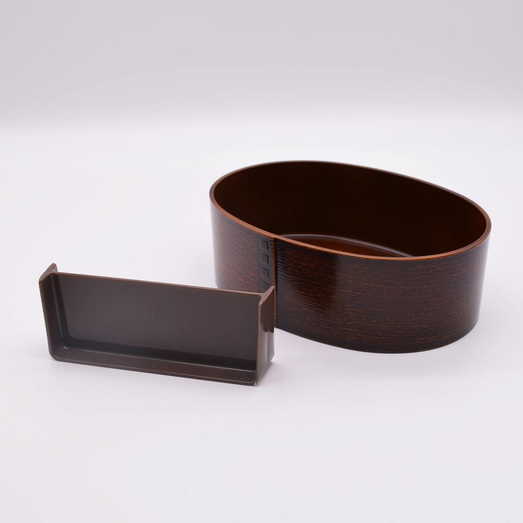 Mitani Yamanaka Lacquerware Bento Single Microwave and Dishwasher Wappa Made In K17582 Box, Tier, Antibacterial, Approx. 550ml, Safe, Style, Oval,