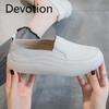 Thick Bottom Leather Loafers Casual Single Shoes White Shoes Devotion