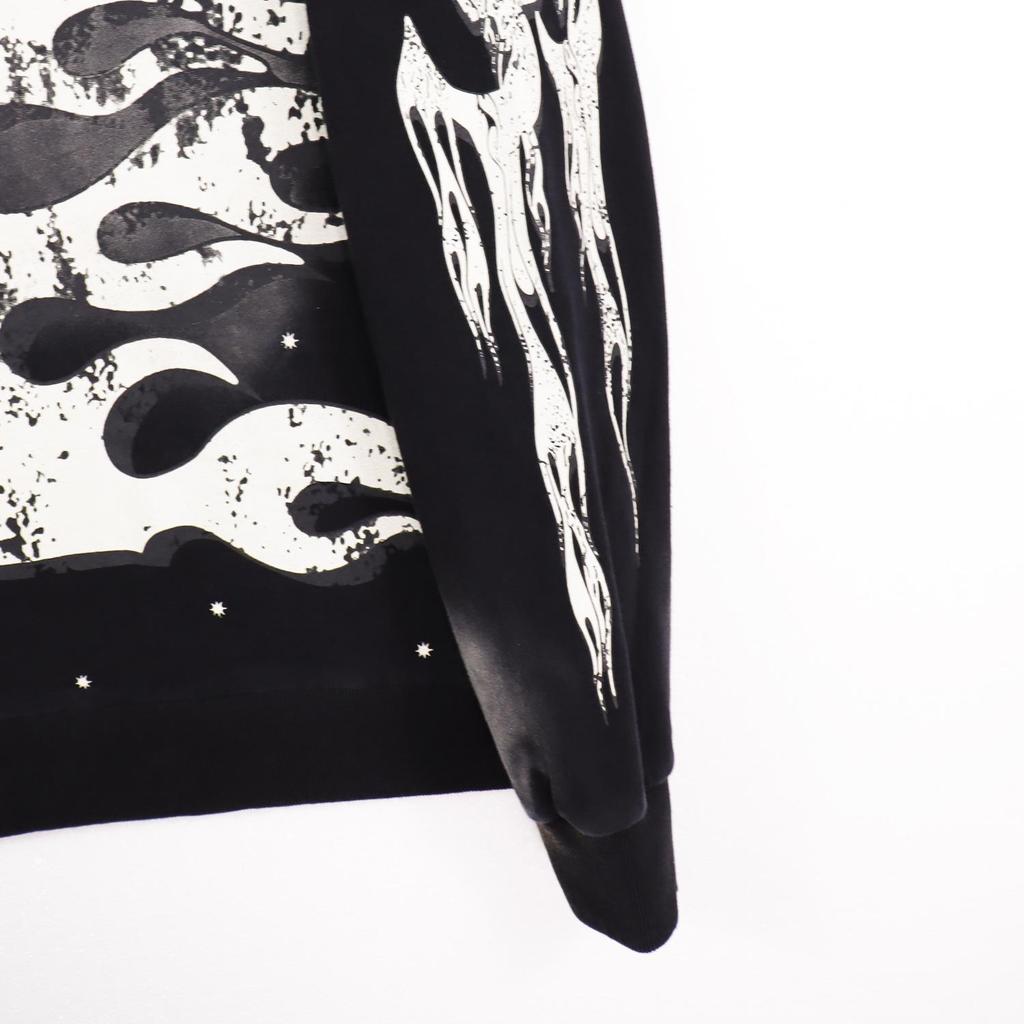 Hellstar Retro Washed Distressed Mud Print Sweatpants & Hoodie Set 