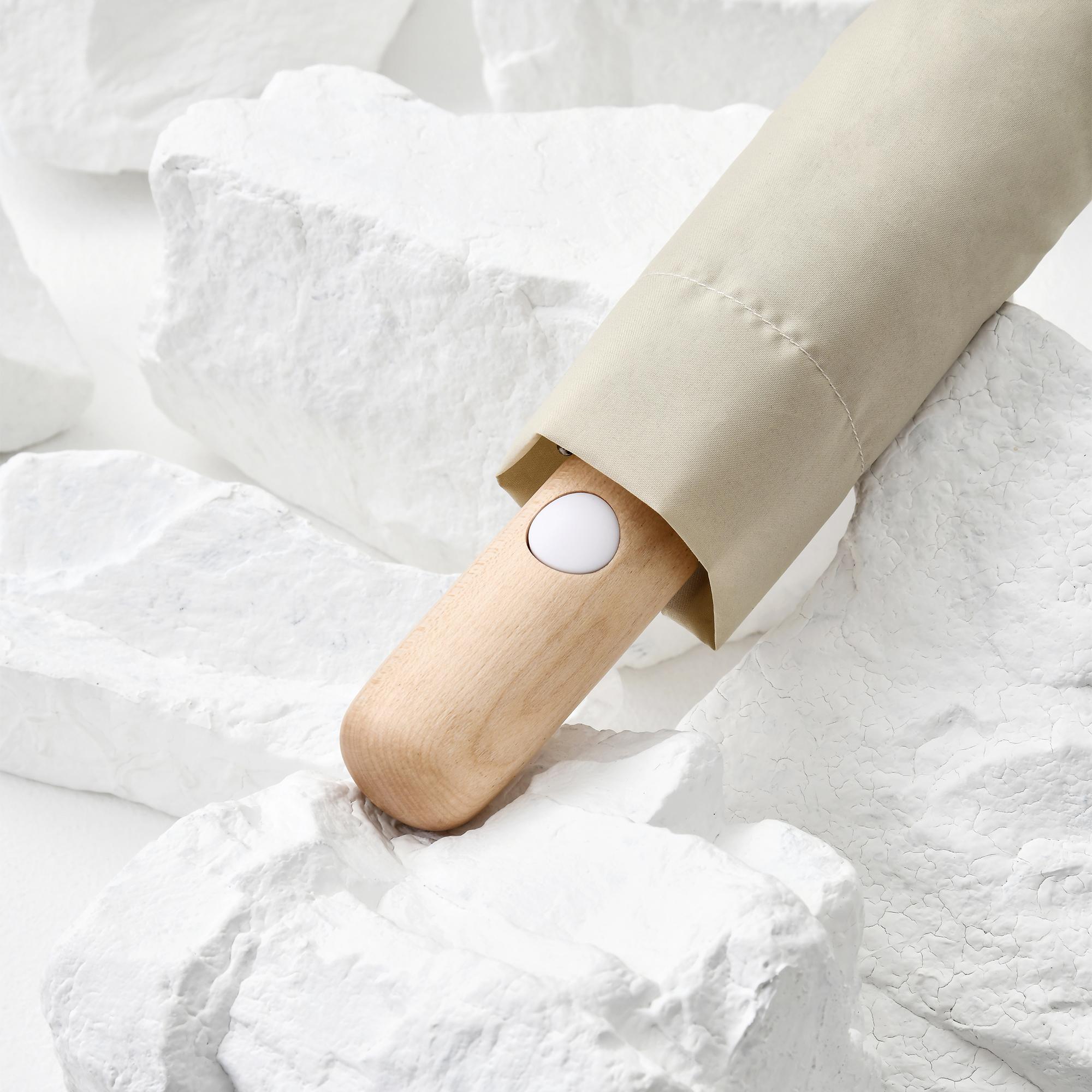 Летний дизайнерский деревянный автоматический зонт от дождя для женщин ветрозащитный 112 — фото 4