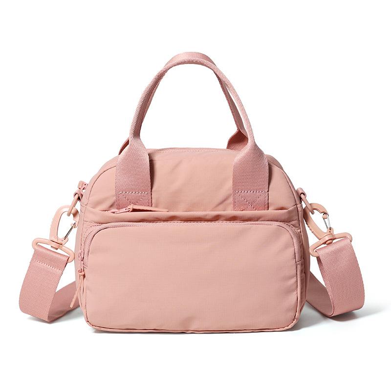 Solid Color Handbag Travel Crossbody Bag Lightweight Water-Repellent Nylon Bag Women's Shoulder Bag
