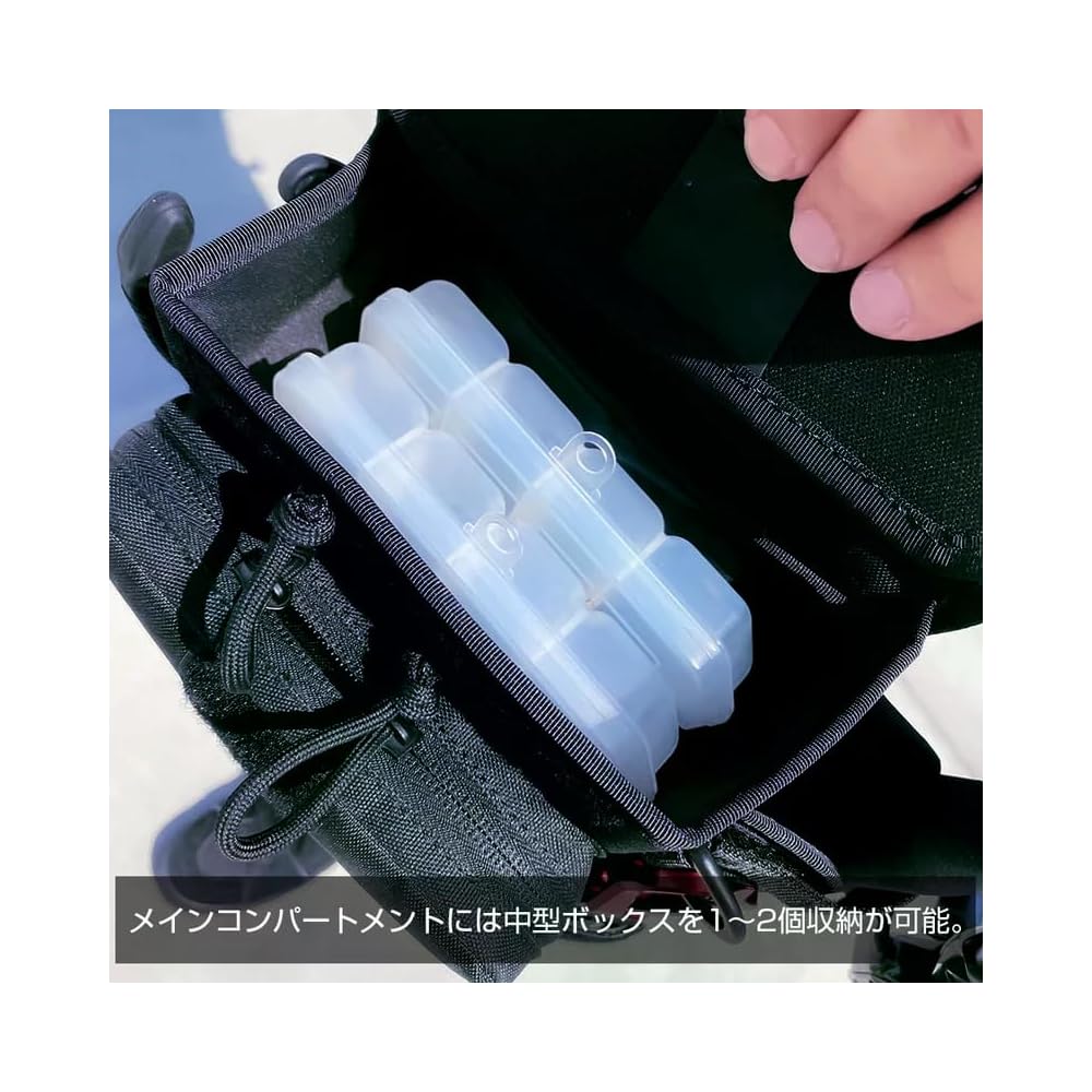 DRESS Tactical Leg Bag Airborne GRY Fishing Bag Backpack for Shore Fishing, Light Game, Run & Gun, Ajing, Multifunctional, Beginner Fishing Tool
