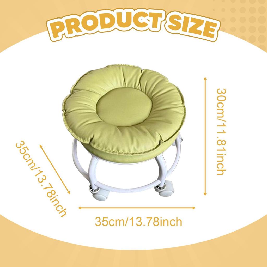 Stool with Universal Wheels, Small Stool, Ideal for Pedicure, Salon And Hairdressing.