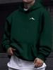 Men's Minimalist Mountain Peak Chest Print Hip Hop Sports Hoodie Simple Outdoor Loose Casual Sweatshirt
