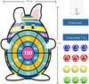 Easter Bunny Design Kids Dart Board with 12 Sticky Balls, Easter Gifts Party Decor Crafts DIY Toys for Children Ages 4-10