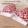 Leopard Print Seamless Wireless Bra with Adjustable Straps - European, American, Southeast Asian Styles