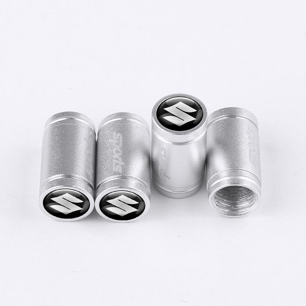 Car Wheel Tire Valve Caps Tyre Rim Stem Covers Dustproof For Suzuki SX4  Gsxr 600 Wagon Baleno Ignis Vitara Liana Splash Reno