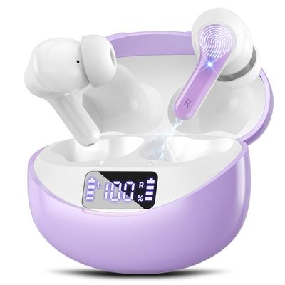 2025 I13 Wireless Earbuds, Bluetooth 5.4, Hi-Fi Stereo, ENC Noise Cancelling, 50 Hours of Playtime, LED Digital Display, Auto Pairing, IPX7
