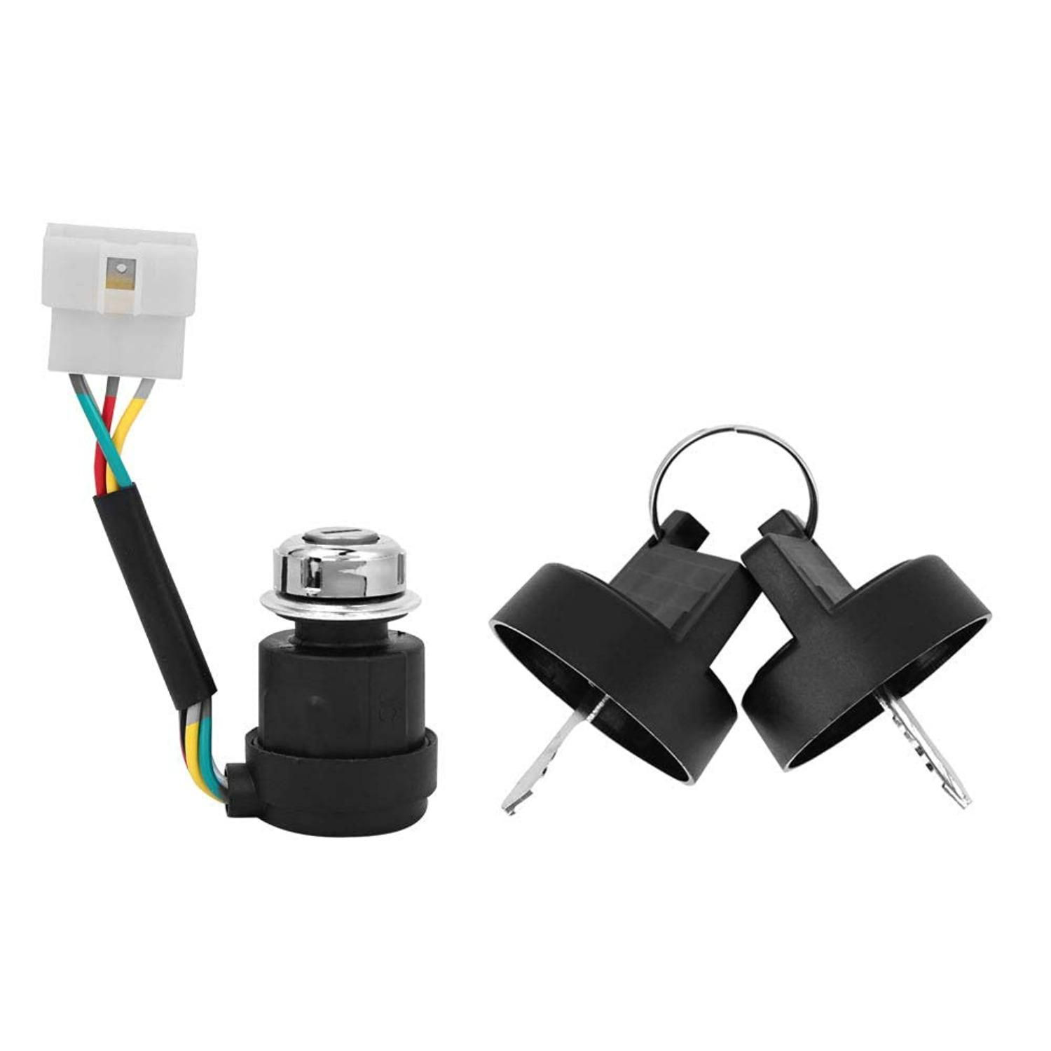 

Ignition Key Switch, 5 Wire Ignition Start Key Switch Starter Generator Ignition Switch with Key for 178F/186F Air Cooled Diesel Engine чорний