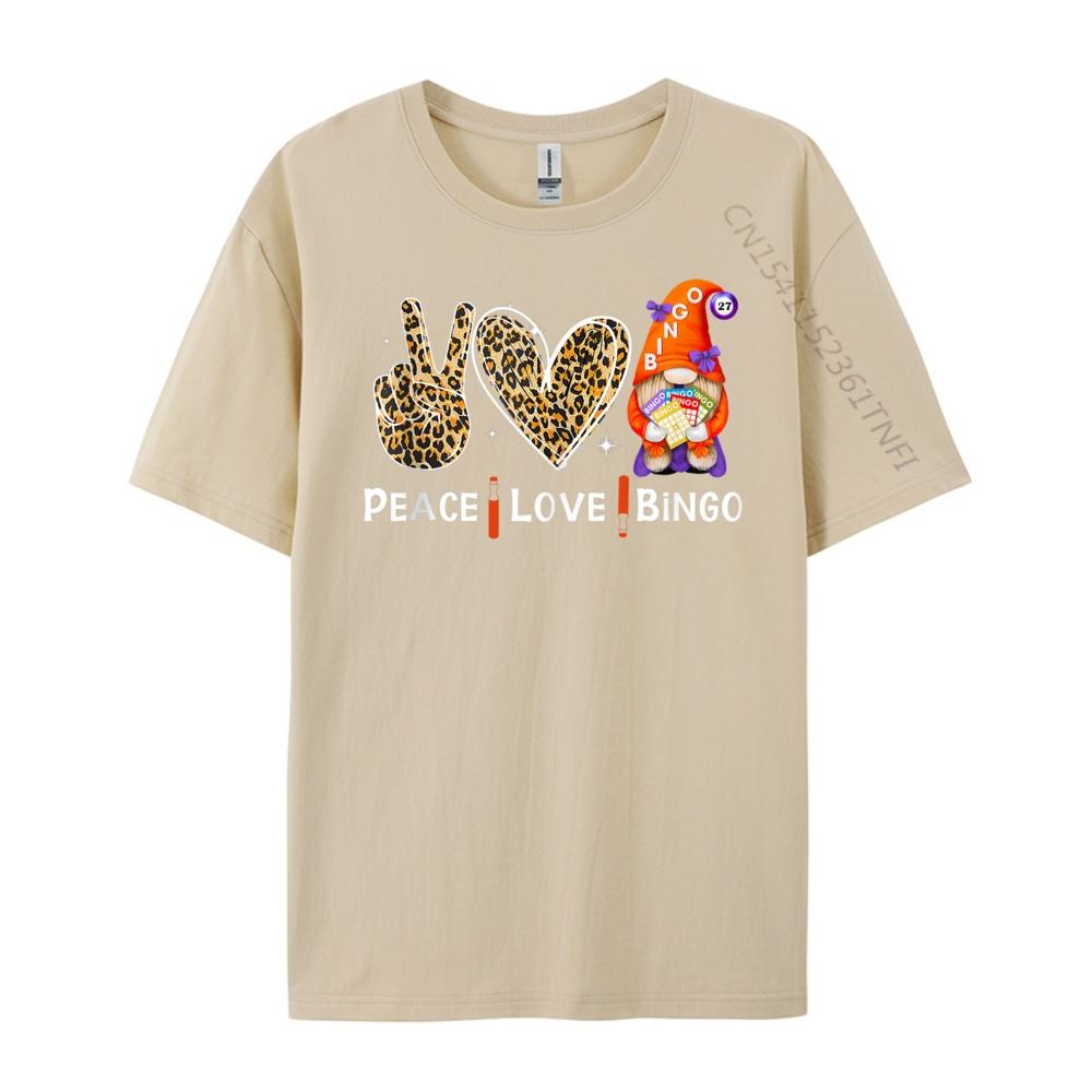 Peace Love Bingo Oversized T Shirt Unisex TShirts Tshirt Loose Graphic Tees New Shirts And TShirts Luxury Clothing