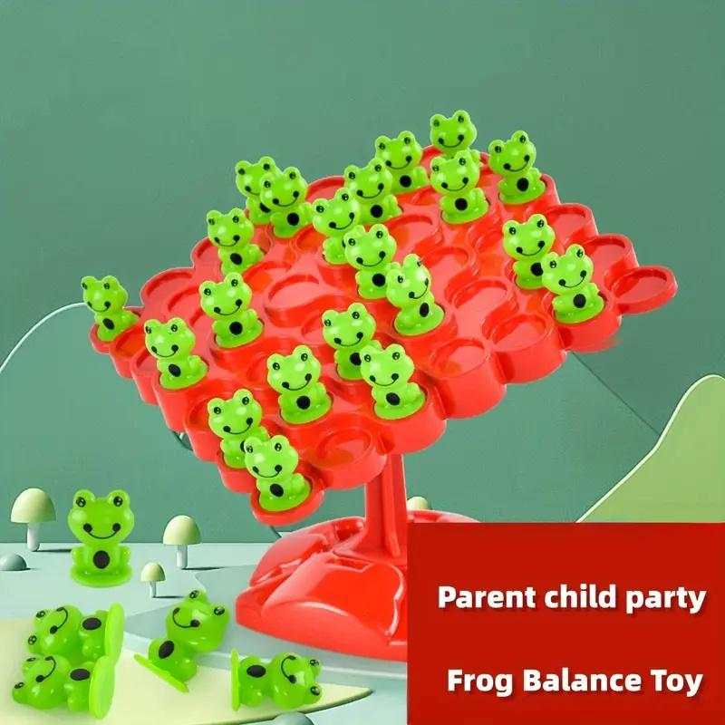 1 set Frog Balance Toy Educational Focus Training Toy Parent- Child Party Multiplayer Puzzle Game Toys Festival Party Gifts