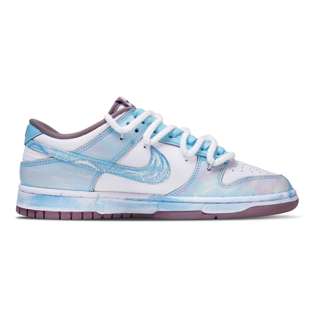 Nike Dunk Abrasion Resistant Low top Skateboard Shoes Unisex White Blue DV0833-112(Team376-)