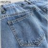 Short en Jean classique taille haute pour femme, pantalon à jambes larges, décontracté, assorti avec tout, mode d'été