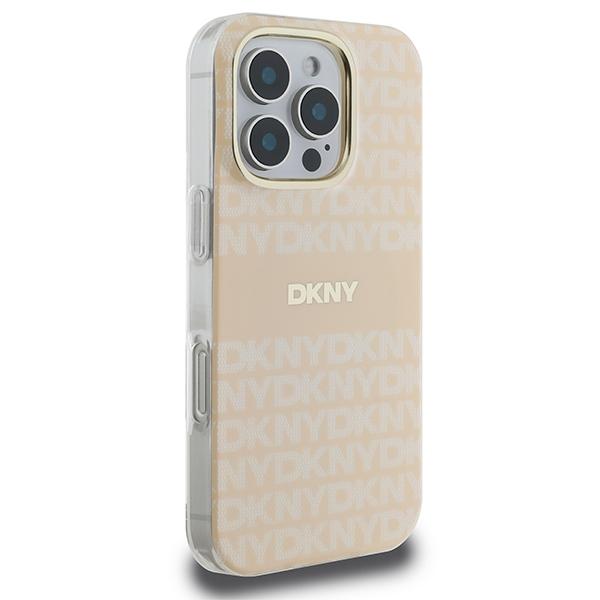Dkny Dkhmp16Lhrhsep Iphone 16 Pro 6.3Różowy/Pink Hardcase Repeat Texture Patern & Stripe Magsafe