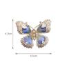 Xiliangfeizi Luxury Gold Plated Environmental Pear-Shaped Zircon Set Butterfly Brooches Enamel Pins-Women's Party Gift