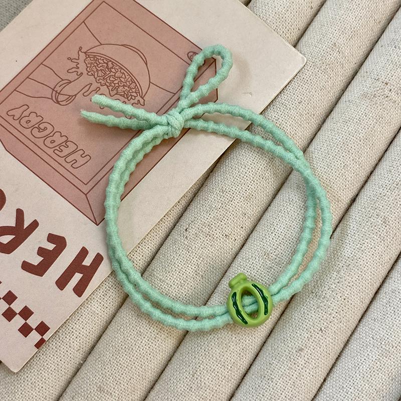 8pcs Women Hair Rope Bracelet Dual Use Small Rubber Band Headband Ponytail Headband Japanese Style Fresh Fruit Headband