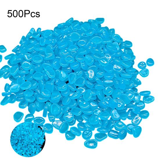 Glow-in-the-Dark Garden Stones Colorful Decorative Aquarium Pebbles Fish Tank Rocks 0.8-1.1cm Luminous Pebbles for Outdoor Walkway Aquarium Landscape