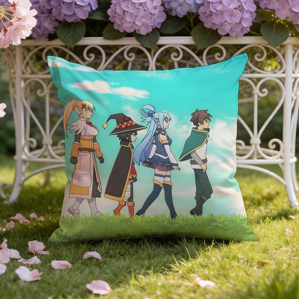 Anime I-Isekai Q-Quartet Kissenbezug Home & Auto Doppelszenen-Kissenbezug: Wendbar für höchsten Tragekomfort
