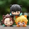 6Pcs/Set Anime Demon Slayer Figure Nezuko Tanjirou Zenitsu Inosuke Mini Figurine Collectible Model Doll Fans Gift