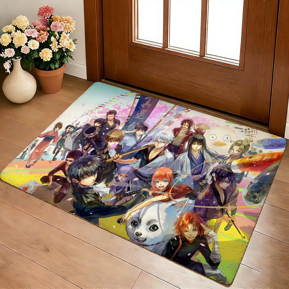 Anime Hot G-Gintama Floor Mat Cozy Flannel Soft Thick Non-Slip Mat For Living Room Bedroom Kitchen Decor Rugs