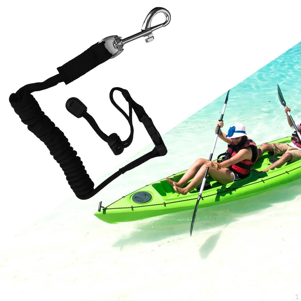 Canoe Kayak Paddle Leash Rope Fishing Bungee Strap for Surfboard Surfing