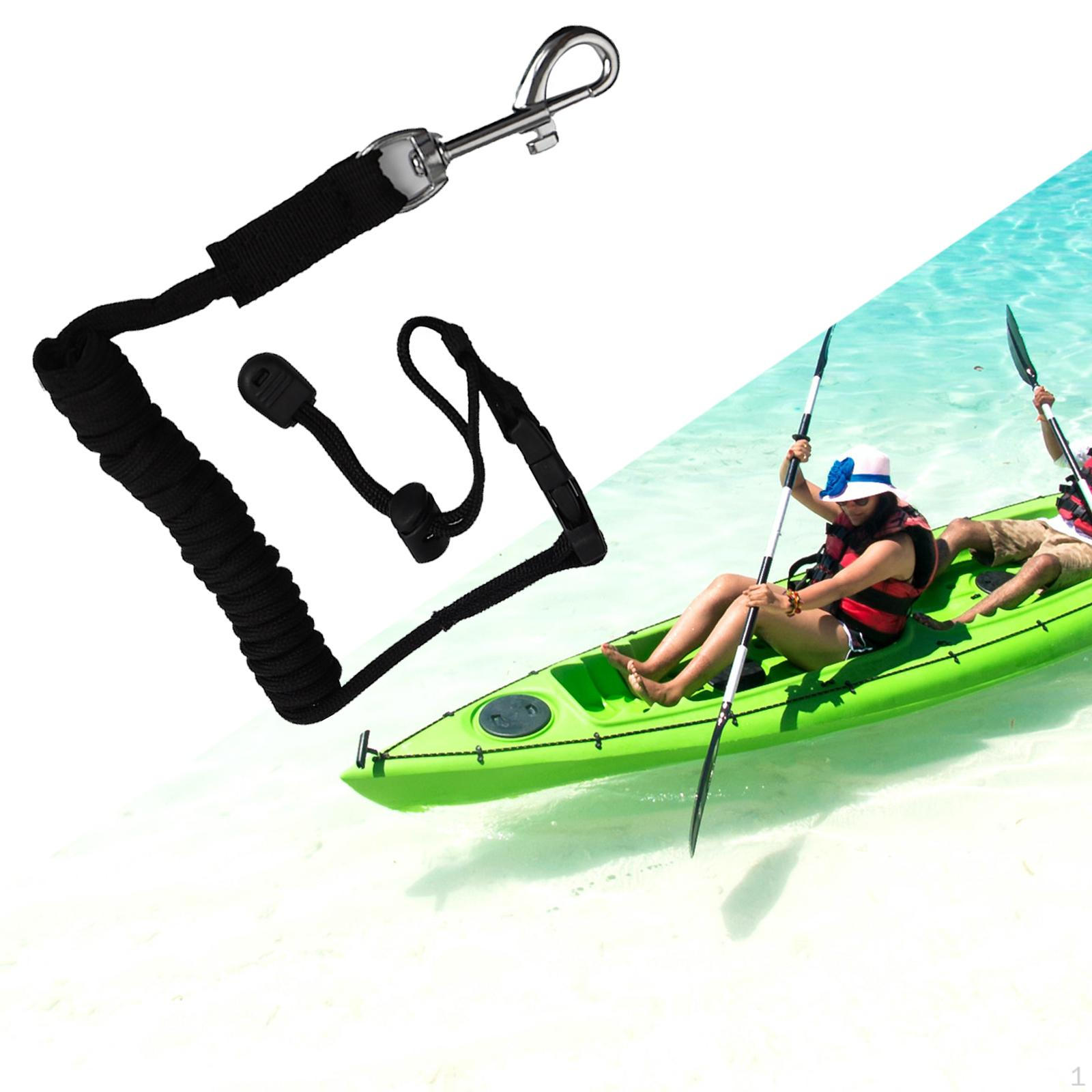 

Canoe Kayak Paddle Leash Rope Fishing Bungee Strap for Surfboard Surfing Black