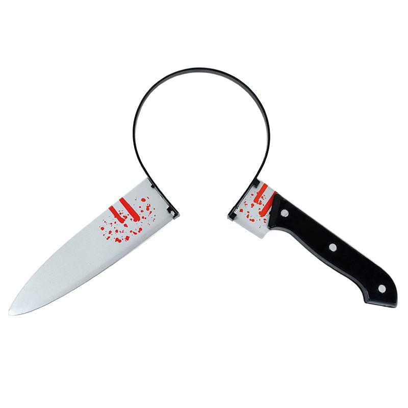Halloween Decoration Fake Bloody Axe Saws Knife Headband Prank Prop Halloween Party Decor 2025 Masquerade Cosplay Accessories