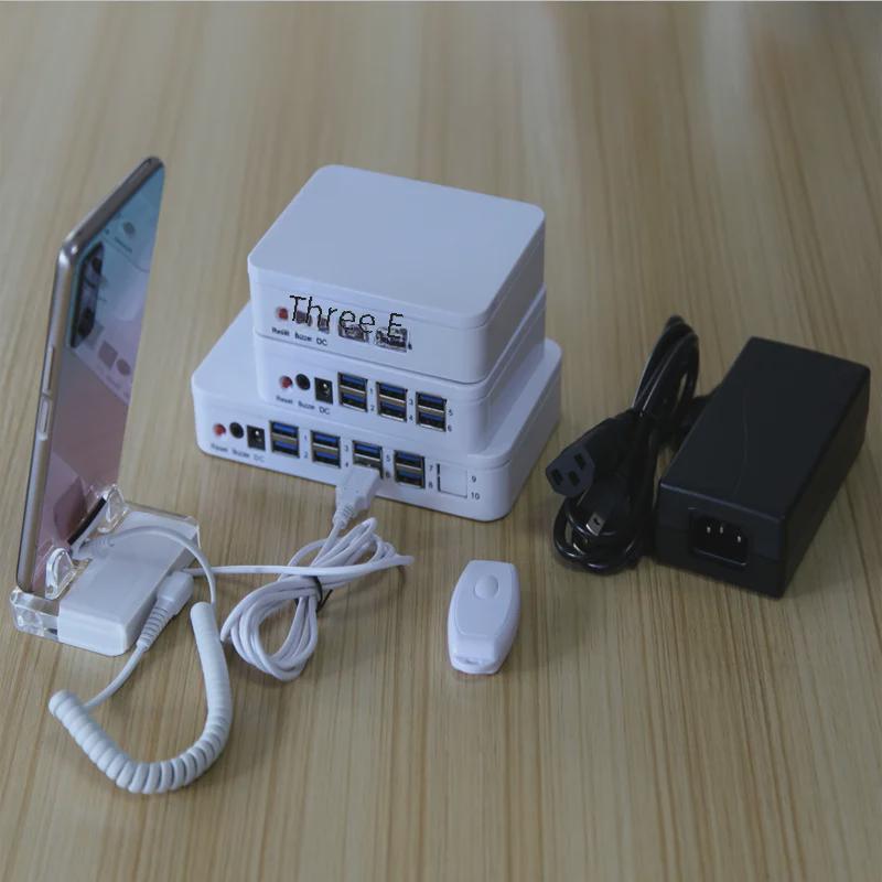 Vícekanálový mobilní displej s ochranou proti krádeži pro Huawei, Xiaomi, Apple – funkce nabíjení a alarmu.