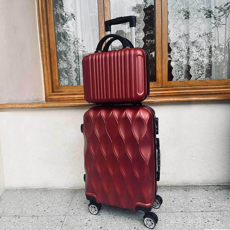 20  Carry-on Suitcase & 14  Handbag Set with Combination Lock: Lightweight Parent-Child Travel Bag 14-inch Handbag + 20-inch Carry-on