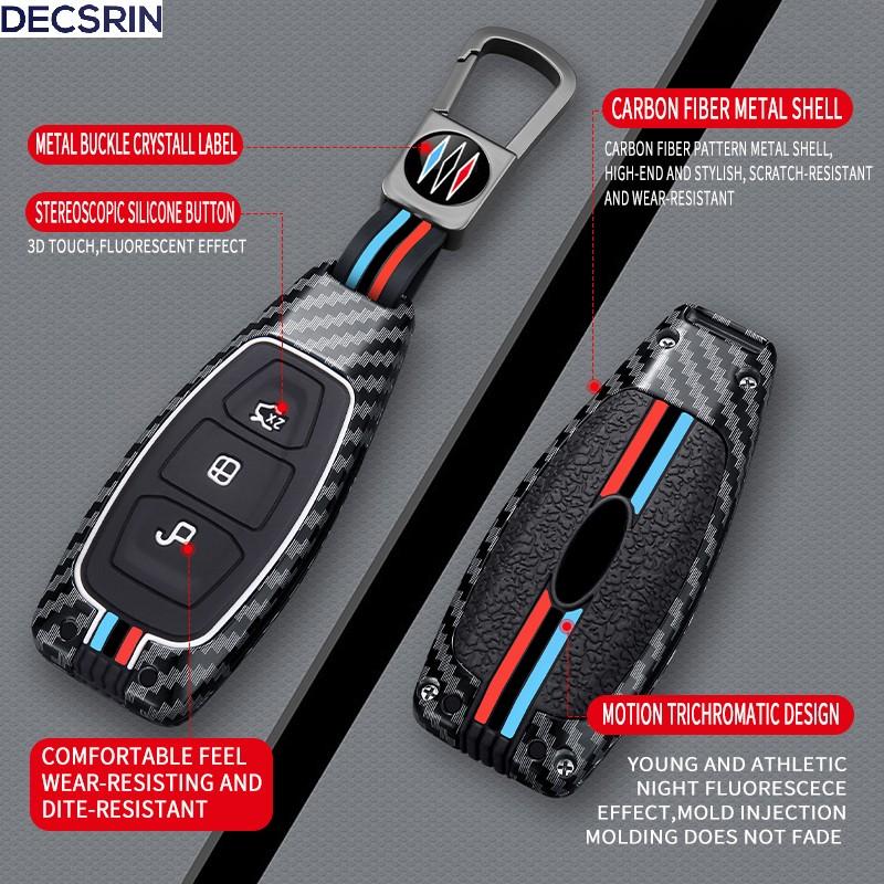 Car Remote Smart Key Case Cover Shell Fob For Ford Fiesta Focus 3 4 Mondeo Ecosport Kuga Focus ST Protector Car Accessories