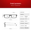 TR90 Folding Anti-Blue Light Reading Glasses for Men & Women, Portable with Telescopic Stainless Steel Legs
