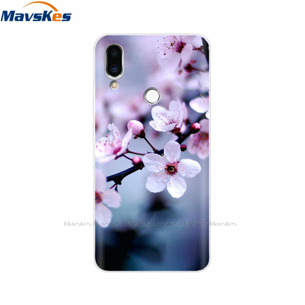 For Meizu Note 9 Case Note9 Soft TPU Silicon Funda Back Cover For Meizu M9 Note Case M9Note M 9 Rose Print Phone Case Coque Para