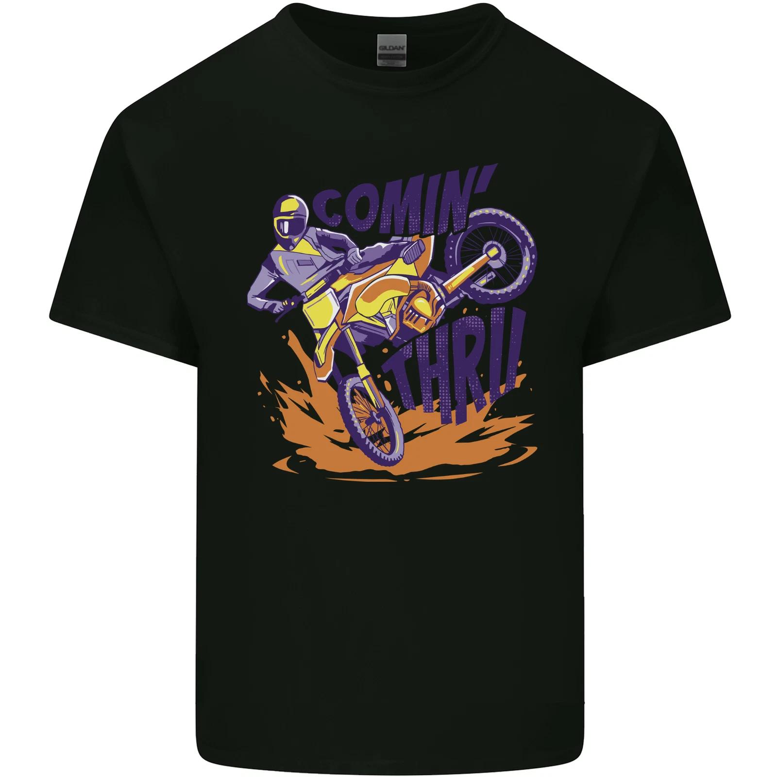 Comin Thru Motocross Dirt Bike MotoX Kids T-Shirt Childrens 2XL